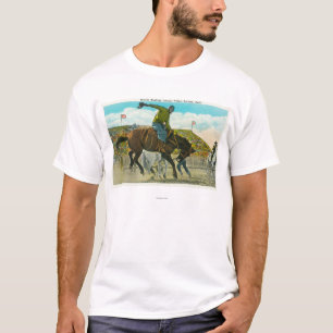 A Bucking Bronco at the Annual Salinas Rodeo T-Shirt