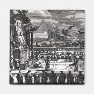 A Buddhist Ceremony from, 'Indiae Orientalis' Magnet