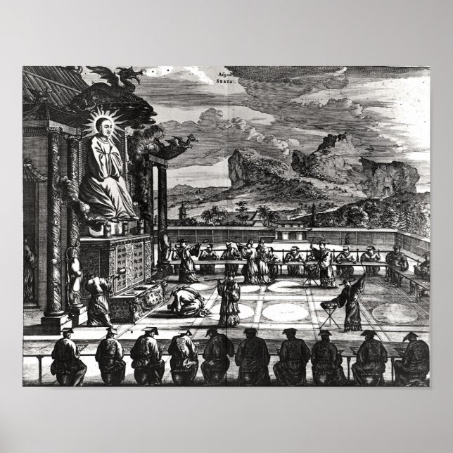 A Buddhist Ceremony from, 'Indiae Orientalis' Poster (Front)