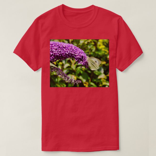 A Buddleia in full bloom with green veined white b T-Shirt (Design Front)