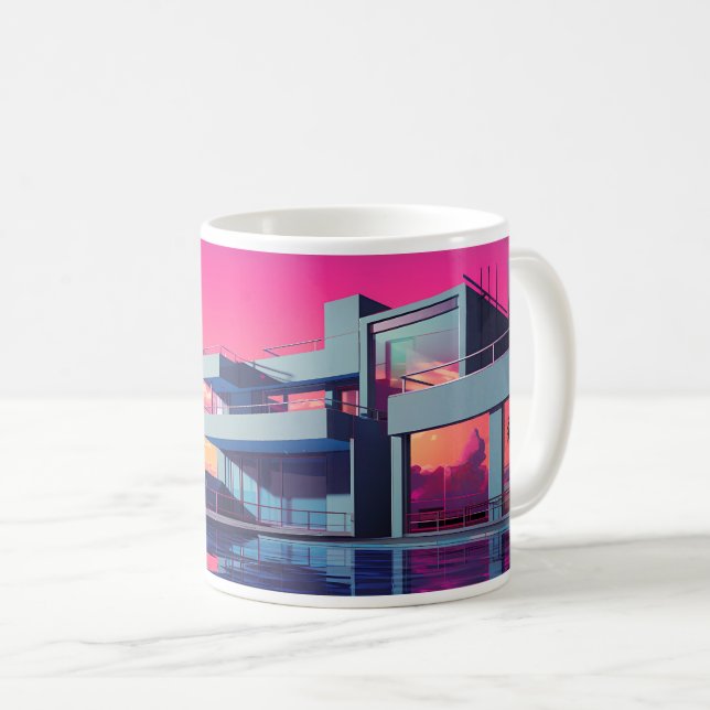 A Building in Pop Art Coffee Mug (Front Right)
