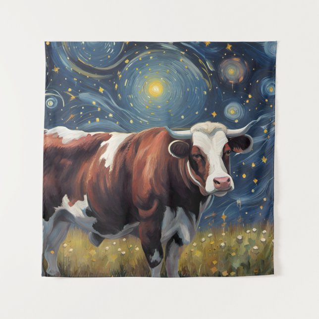 A Bull in The Starry Night Tapestry (Front)