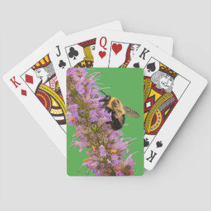 A bumble bee and Anise Hyssop Playing Cards