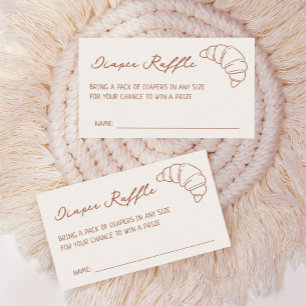A Bun in the Oven Baby Shower Diaper Raffle Enclosure Card