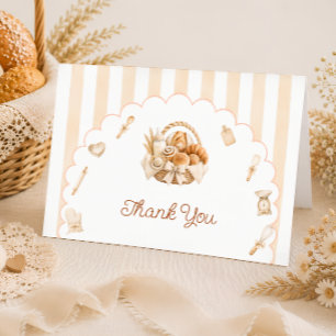 A Bun in the Oven Baby Shower Thank You Card