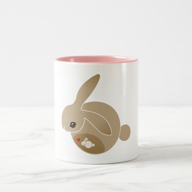 a BUN in the oven Two-Tone Coffee Mug (Center)