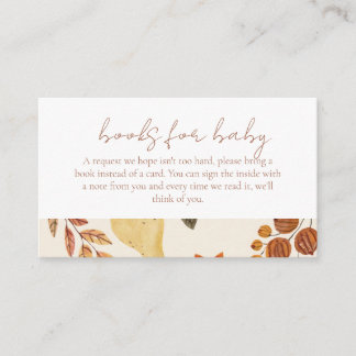 A Bun Is In The Oven Fall Baby Shower Enclosure Card