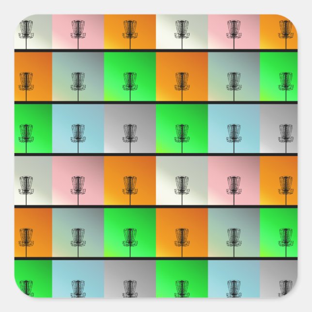 A Bunch of Baskets Square Sticker (Front)