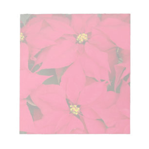 A bunch of Brightly Coloured Christmas Poinsettias Notepad