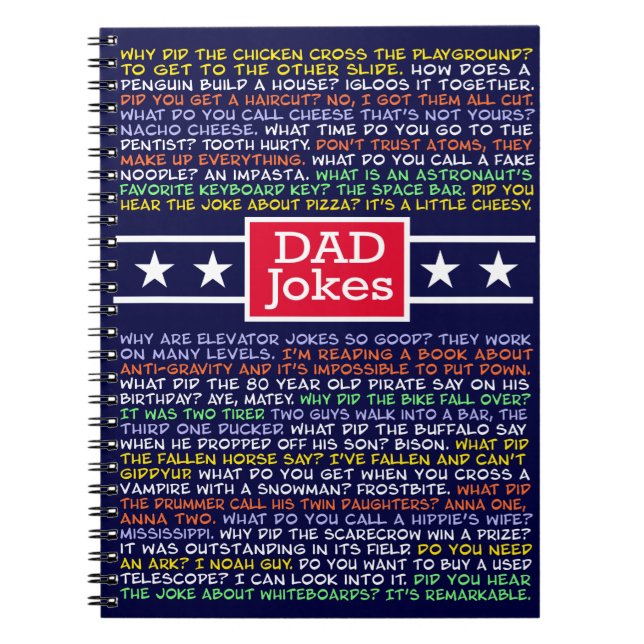 A bunch of dad jokes notebook (Front)