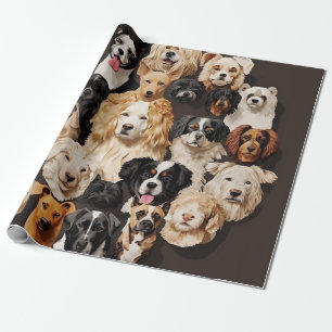A Bunch Of Dogs Wrapping Paper