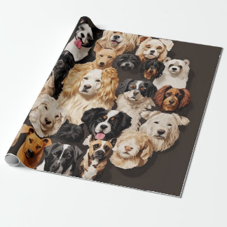 A Bunch Of Dogs Wrapping Paper