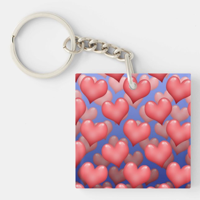 A Bunch of Hearts Key Ring (Front)