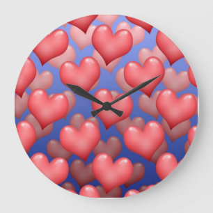 A Bunch of Hearts Large Clock