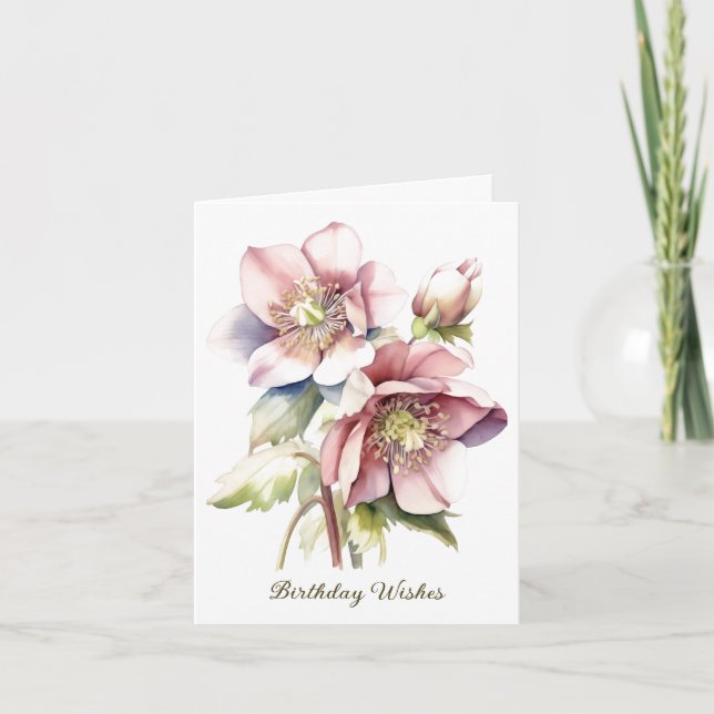 A Bunch Of Hellebores Card (Front)