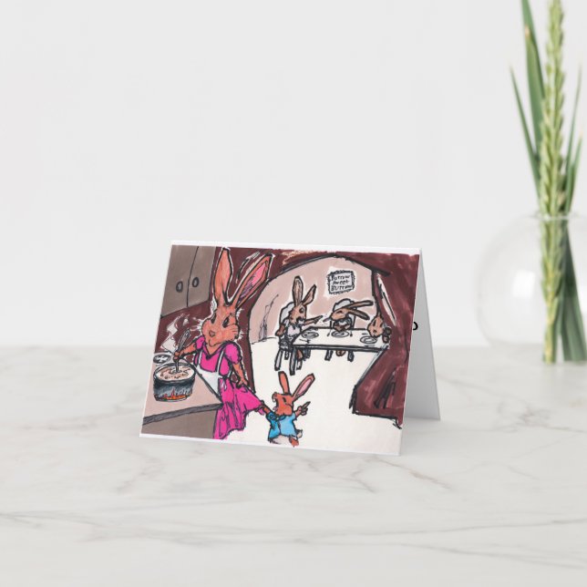 A bunny card for Mum's or Grandmothers (Front)