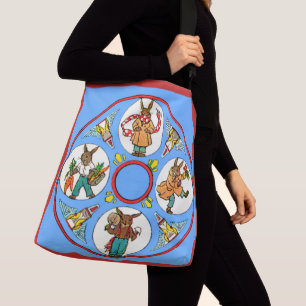 a bunny’s four seasons print crossbody bag