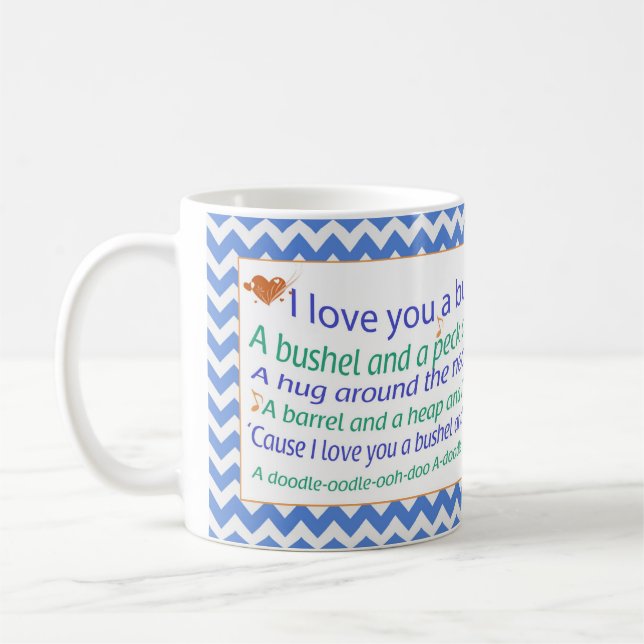 A Bushel and a Peck Zig Zag Mug (Left)