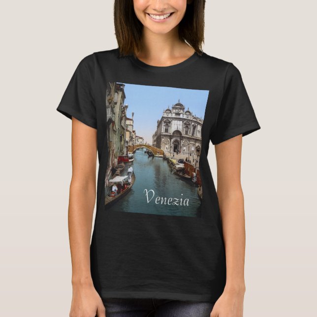 A busy canal in Venice (1900) T-Shirt (Front)
