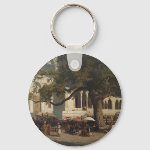 A Busy Market by Karl von Eckenbrecher Key Ring