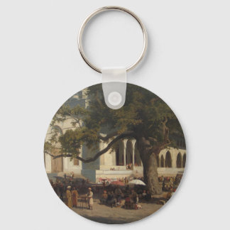 A Busy Market by Karl von Eckenbrecher Key Ring