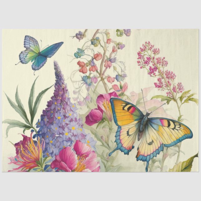 A Butterfly Garden Series Design 14 Tissue Paper (Front)
