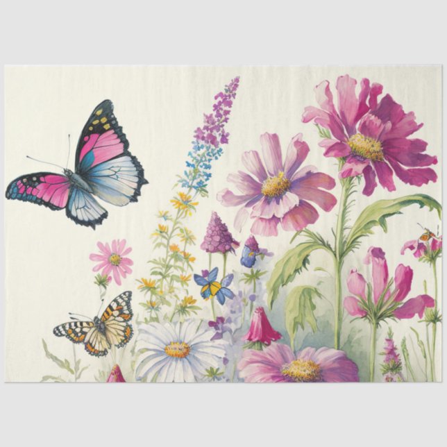 A Butterfly Garden Series Design 9 Tissue Paper (Front)