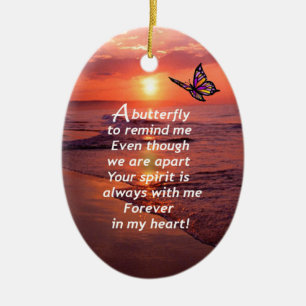 A Butterfly to Remind Me Ceramic Tree Decoration