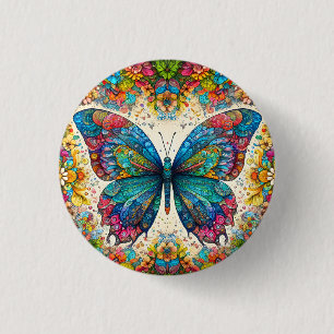 A Butterfly's Rainbow Ballet 3 Cm Round Badge
