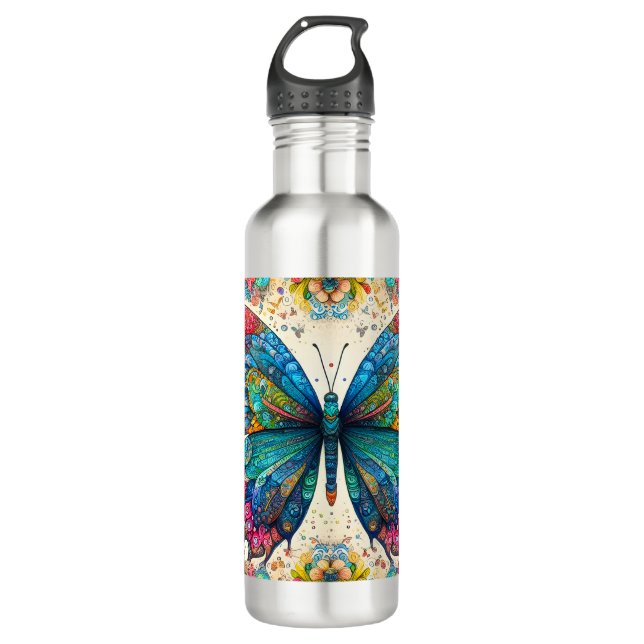 A Butterfly's Rainbow Ballet 710 Ml Water Bottle (Front)