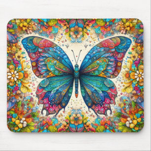 A Butterfly's Rainbow Ballet Mouse Mat