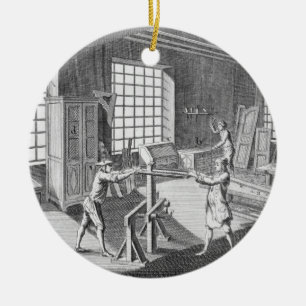 A cabinet maker's workshop, from the 'Encyclopedie Ceramic Tree Decoration