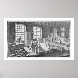 A cabinet maker's workshop, from the 'Encyclopedie Poster