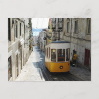 A cable car in Lisbon