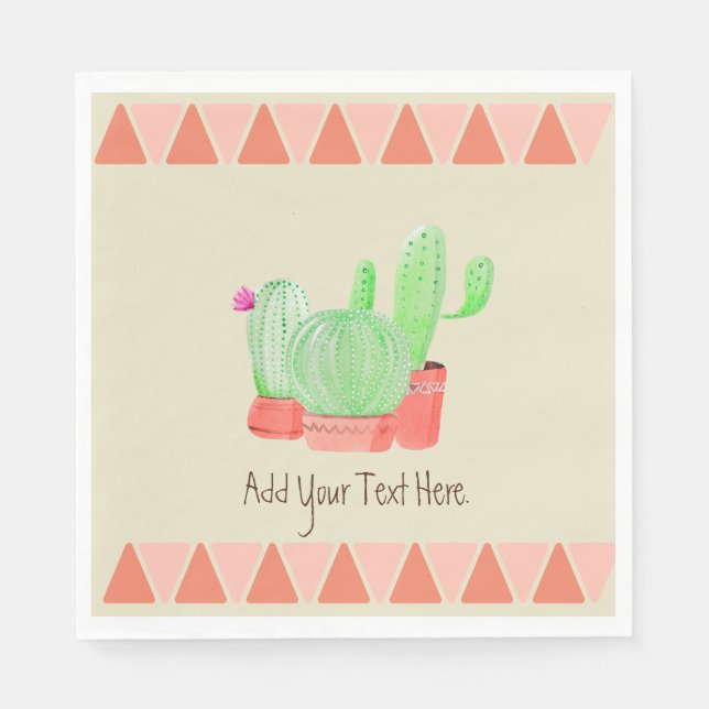 A  Cactus Trio Paper Napkin (Front)