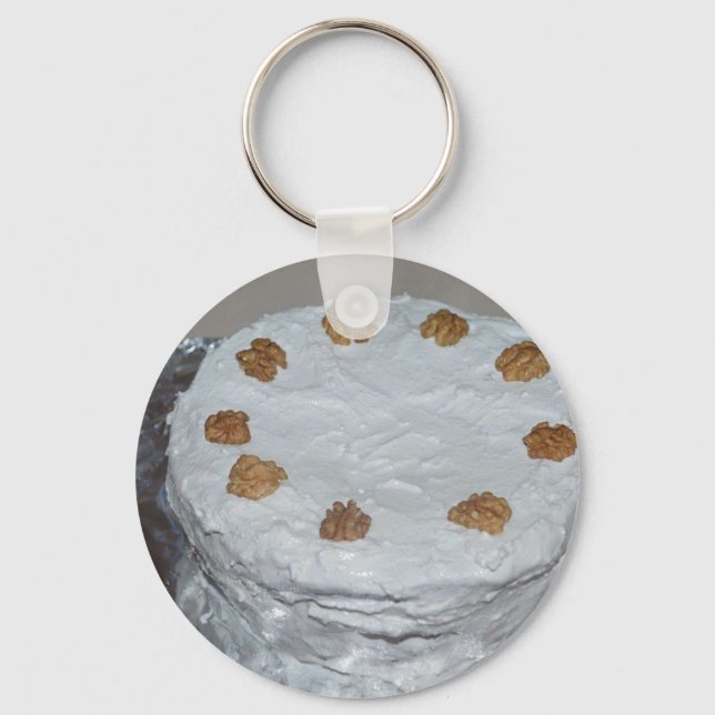 A cake with frosting key ring (Front)