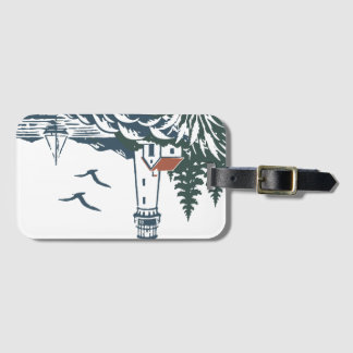 A CALM SEASIDE HARBOUR LUGGAGE TAG