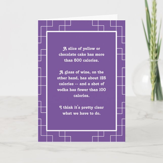 A calorie conscious birthday? card (Front)