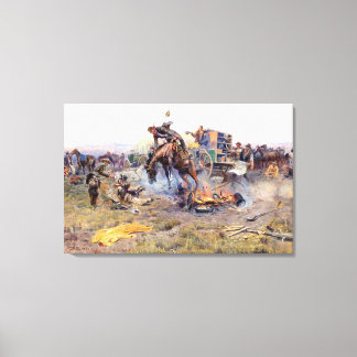 A camp Cook's Troubles by Charles M. Russell Canvas Print