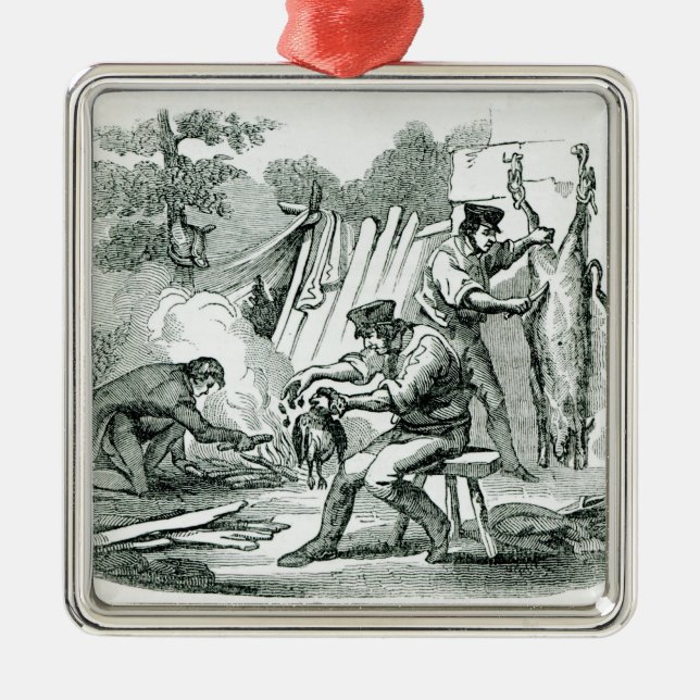 A camp Kitchen, 1856 Metal Tree Decoration (Front)