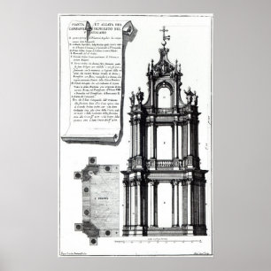 A campanile designed for St. Peter's, Rome Poster