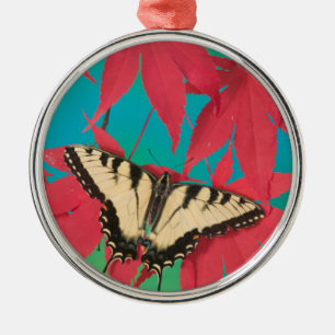 A Canadian Tiger Swallowtail Butterfly Metal Tree Decoration