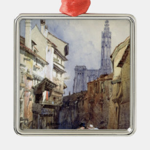 A Canal at Strasbourg Metal Tree Decoration