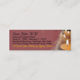 A Candle Quote Customisable Skinny Business Card