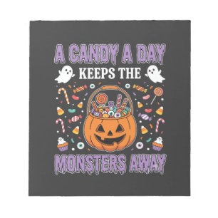 A Candy A Day Halloween T Shirt Design Notepad