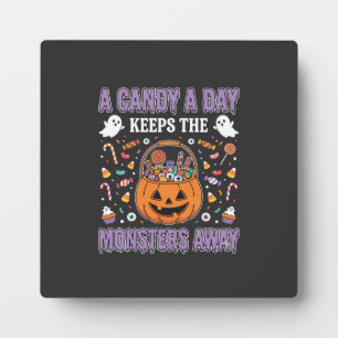 A Candy A Day Halloween T Shirt Design Plaque