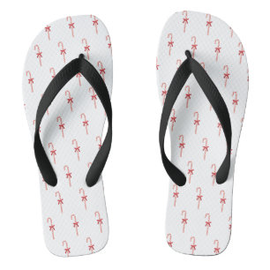 A Candy Cane Flip Flops
