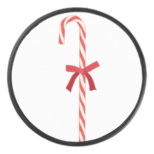 A Candy Cane Hockey Puck