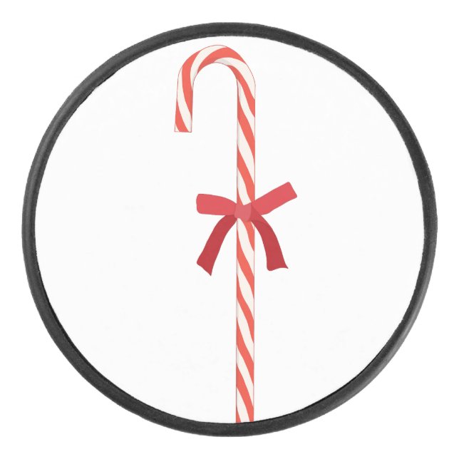 A Candy Cane Hockey Puck (Front)