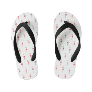A Candy Cane Kid's Flip Flops